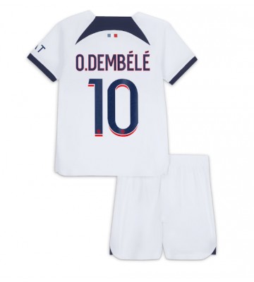 Paris Saint-Germain Ousmane Dembele #10 Udebanesæt Børn 2023-24 Kort ærmer (+ korte bukser)